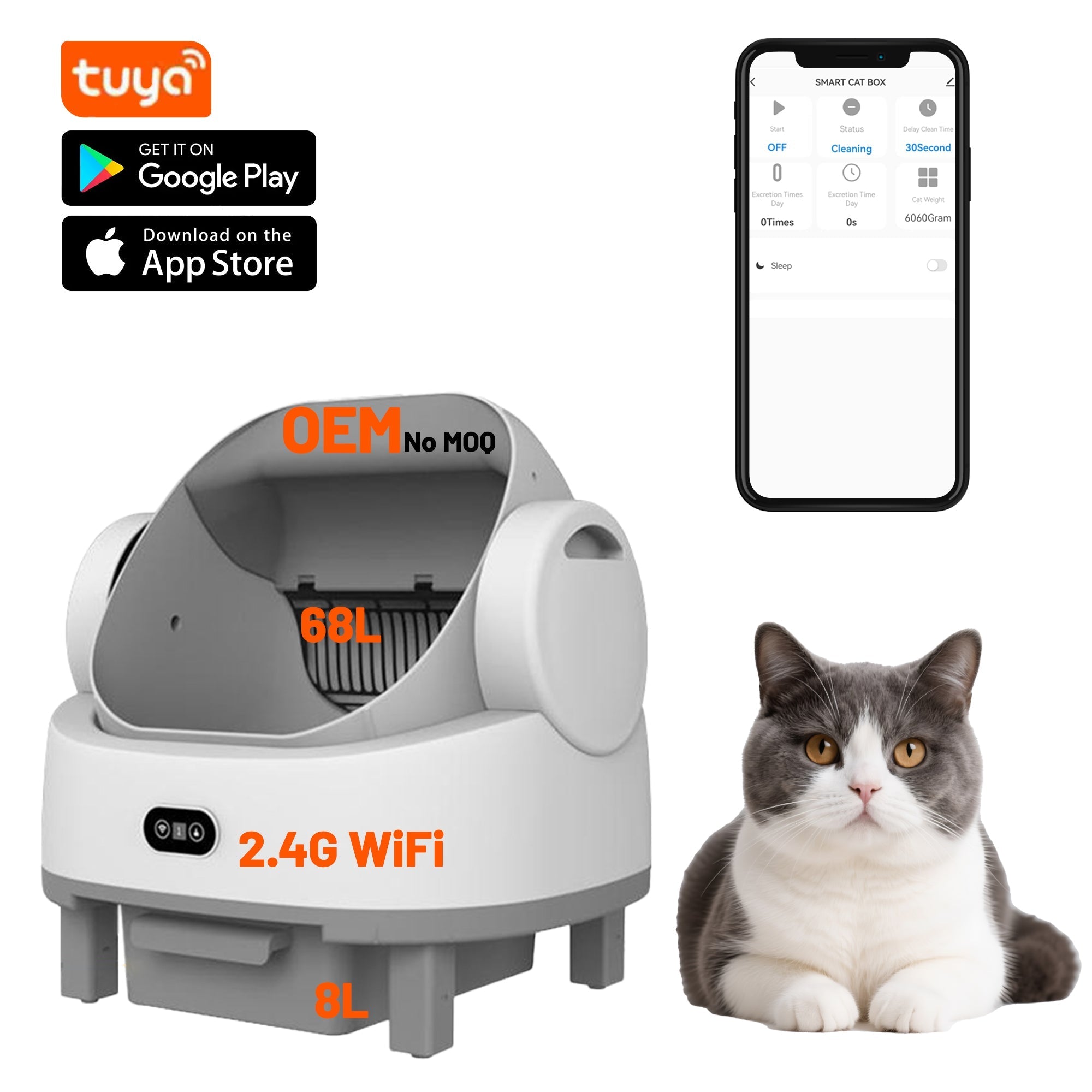 PawSmart E2 Pro Self-Cleaning Automatic Cat Litter Box